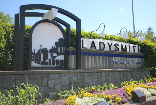 Welcome to Ladysmith sign