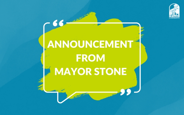 Mayor Stone Announcement